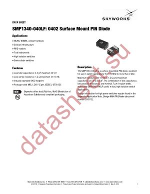 SMP1340-040LF datasheet  